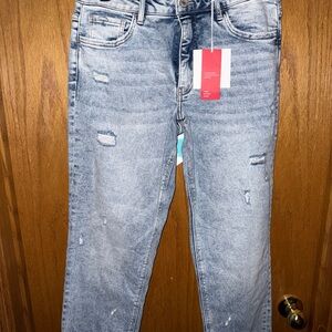 Stylish Acid Wash Distressed Women Jeans